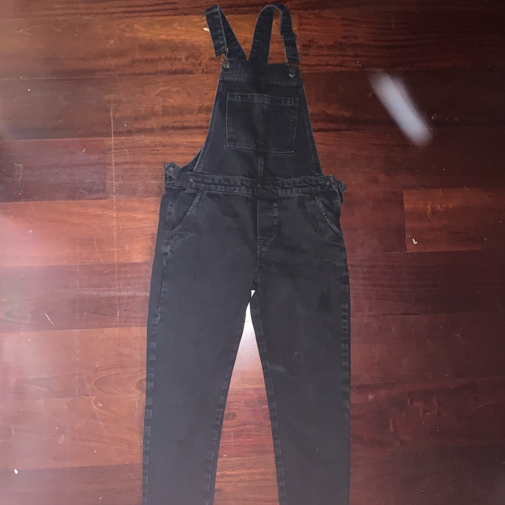 Black denim jumpsuit